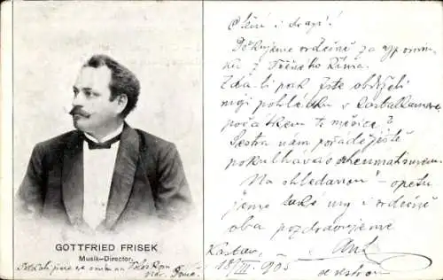 Ak Gottfried Frisek, Musik-Direktor