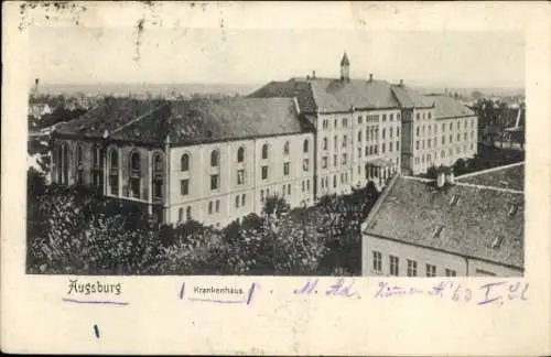 Ak Augsburg in Schwaben, Krankenhaus