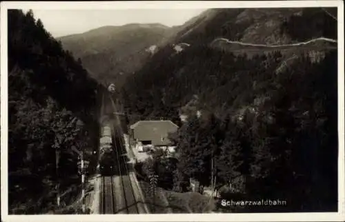 Ak Triberg Schwarzwald, Schwarzwaldbahn, Dampflok