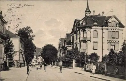 Ak Lahr im Schwarzwald Baden, Kaiserstraße