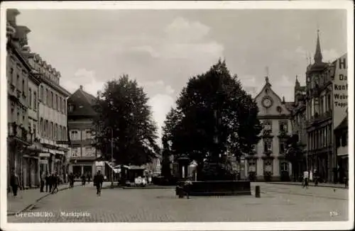 Ak Offenburg in Baden Schwarzwald, Marktplatz