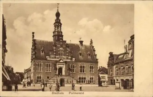 Ak Purmerend Nordholland Niederlande, Rathaus