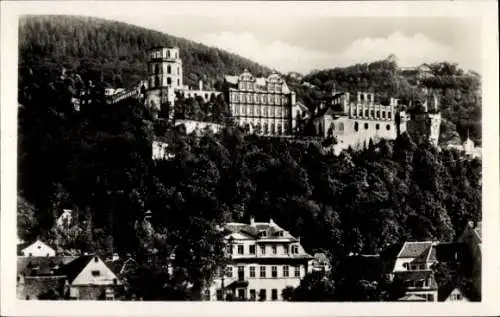 Ak Heidelberg am Neckar, Schloss, Blick von der Hirschgasse