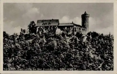 Ak Bad Blankenburg in Thüringen, Burg Greifenstein