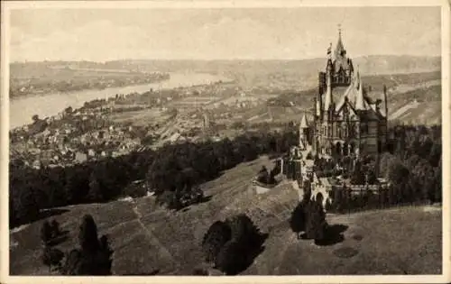 Ak Königswinter am Rhein, Drachenfels, Drachenburg