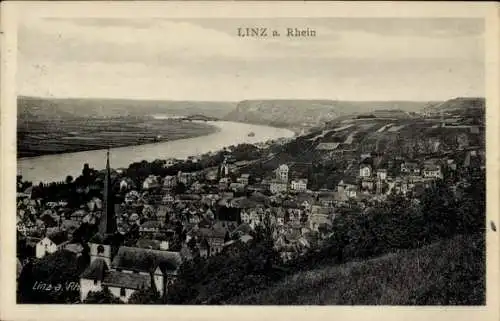 Ak Linz am Rhein, Panorama