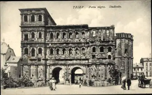 Ak Trier an der Mosel, Porta Nigra, Stadtseite