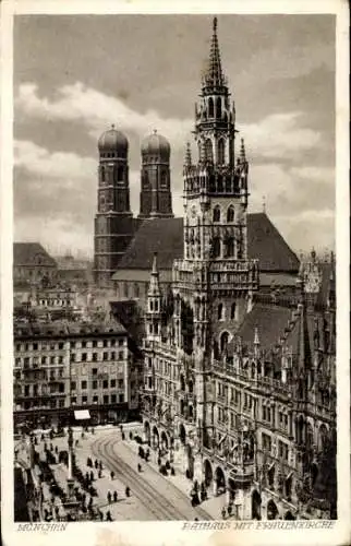 Ak München, Rathaus, Frauenkirche