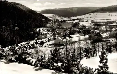 Ak Willingen im Upland Waldeck Hessen, Gesamtansicht, Winter