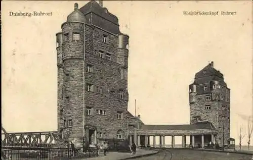 Ak Duisburg im Ruhrgebiet, Rheinbrückenkopf Ruhrort