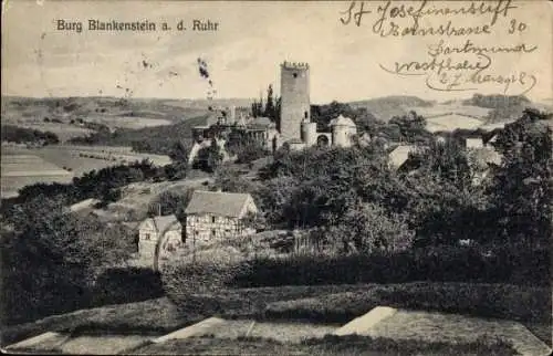 Ak Blankenstein an der Ruhr Hattingen, Burg Blankenstein mit Umgebung