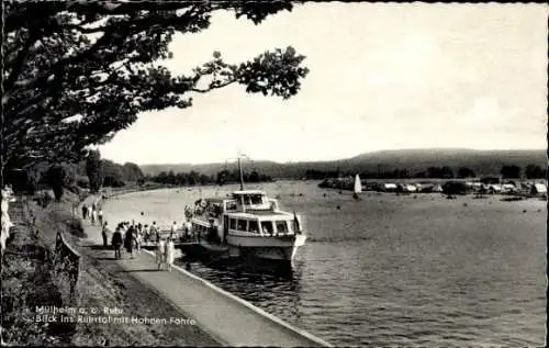 Ak Mülheim an der Ruhr, Ruhrtal, Hahnen-Fähre