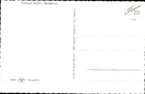 Ak Melle in Niedersachsen, Badehaus