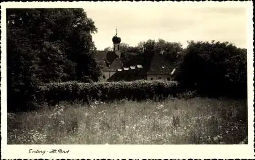 Foto Ak Erding in Oberbayern, Hl. Blut, Kirche