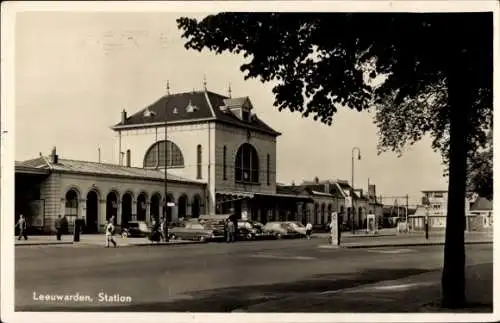 Ak Leeuwarden Fryslân Niederlande, Bahnhof