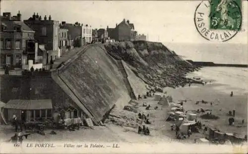 Ak Le Portel Pas de Calais, Villas sur la Falaise