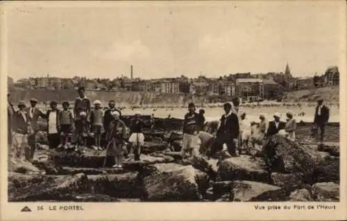 Ak Le Portel Pas de Calais, Vue prise du Fort de l'Heurt