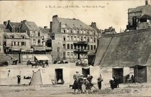 Ak Le Portel Pas de Calais, Haut de la Plage