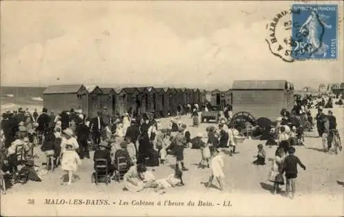 Ak Malo les Bains Nord, Cabines a l'heure du Bain