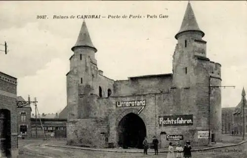 Ak Cambrai Nord, Porte de Paris