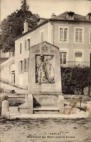 Ak Sarlat la Canéda Dordogne, Denkmal der Toten für Frankreich