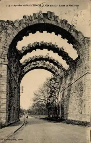 Ak Maintenon Eure et Loir, Aquädukt, Route de Gallardon