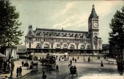 Ak Paris XII, Gare de Lyon