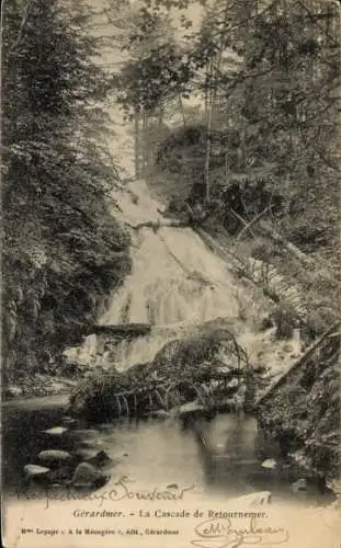 Ak Gérardmer Lothringen Vosges, Cascade de Retournemer