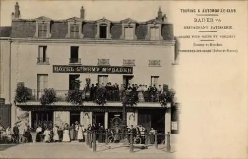 Ak Ferrières en Brie Seine et Marne, Hotel St. Remy Mon. Bader