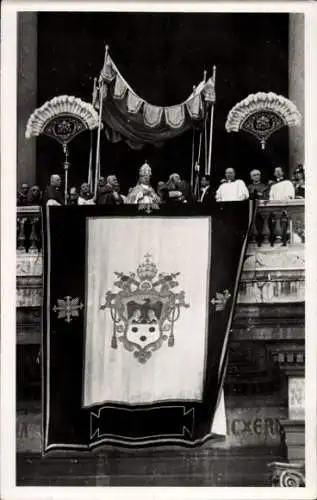 Foto Wappen Ak Roma Rom Lazio, Petersplatz, Papst, Geistliche