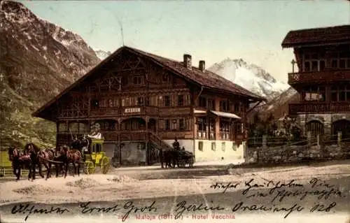 Ak Maloja Kanton Graubünden, Hotel Vecchia