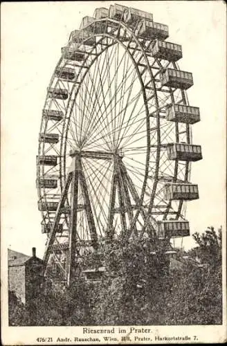 Ak Wien 2. Leopoldstadt Österreich, Riesenrad im Prater