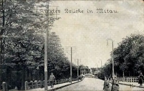 Ak Jelgava Mitau Lettland, Brücke