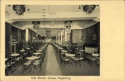 Ak Magdeburg, Café Weißer Schwan
