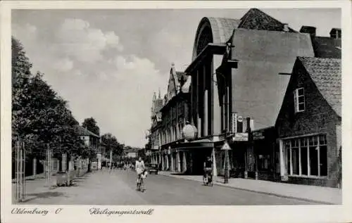 Ak Oldenburg in Oldenburg, Heiligengeistwall, Straßenpartie, Geschäfte