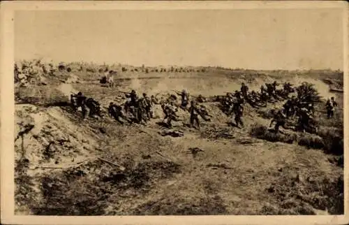 Ak Floing Sedan Ardennes, Panorama der denkwürdigen Angriffe der Margueritte-Division 1870