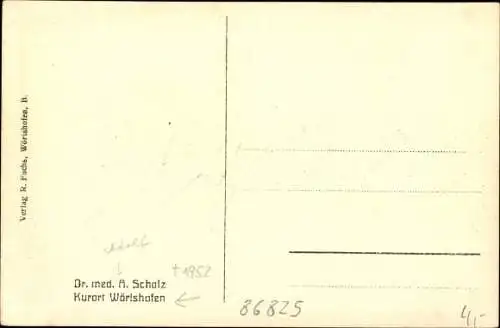 Ak Bad Wörishofen im Unterallgäu, Dr. med A, Scholz, Sitzportrait mit Hund