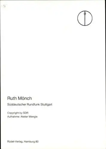 Ak Schauspielerin Ruth Mönch, Portrait, Autogramm