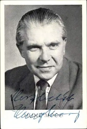 Ak Schauspieler Heinz Moog, Portrait, Autogramm