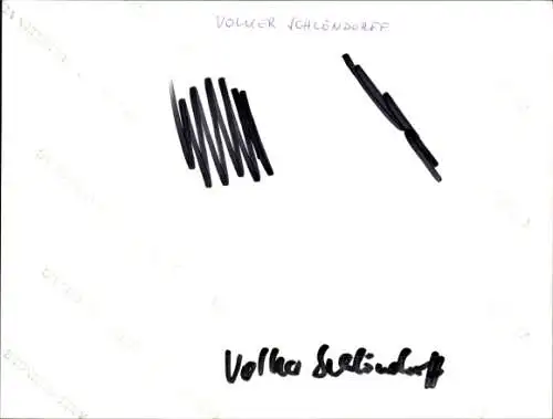 Ak Schauspieler Volker Schlöndorff, Portrait, Autogramm