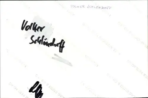 Ak Schauspieler Volker Schlöndorff, Portrait, Autogramm