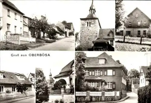 Ak Oberbörsa in Thüringen, Kindergarten, Kirche, Hauptstraße, Neustadt