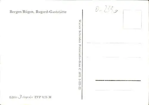 Ak Bergen Rügen, Rugard-Gaststätte