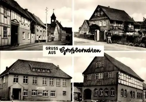 Ak Großberndten Sondershausen in Thüringen, Hauptstraße, Schulhort, Gasthaus