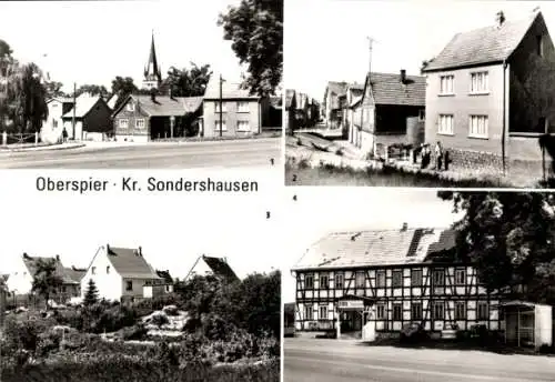 Ak Oberspier Sondershausen im Kyffhäuserkreis Thüringen, Karl-Marx-Straße, Neubauten