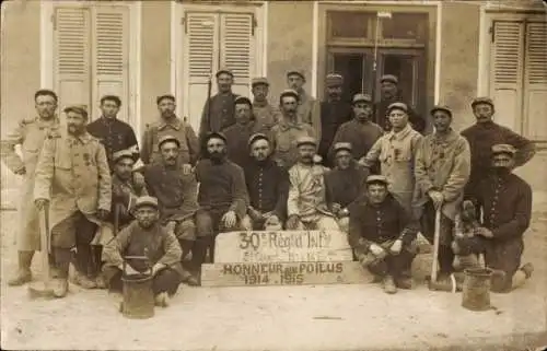 Foto Ak 30e Regiment d'Infanterie, Französische Soldaten, I WK