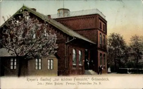 Ak Grünendeich in Niedersachsen, Rieper's Gasthof zur schönen Fernsicht