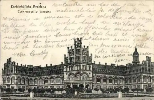 Ak Чернівці  Czernowitz Ukraine, Erzbischöfliche Residenz