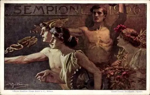 Ganzsachen Künstler Ak Milano Mailand Lombardia, Esposizione Internazionale 1906, Sempione