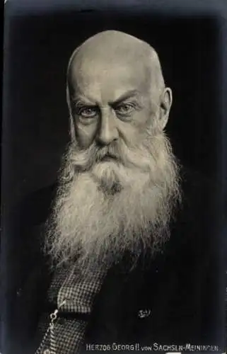 Ak Herzog Georg II. von Sachsen Meiningen, Portrait